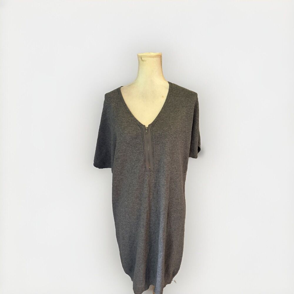 Calvin Klein Sweater Dress Gray Dolman Size Large